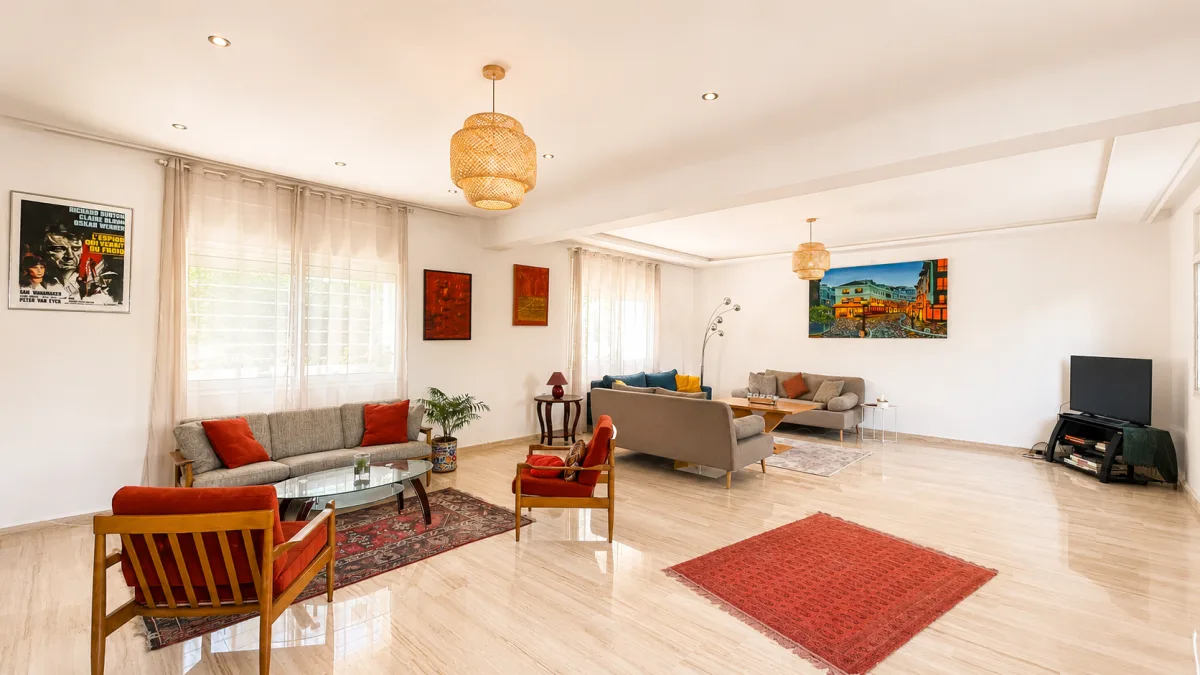 Villa Horizon - Rabat - Double salon avec vue océan